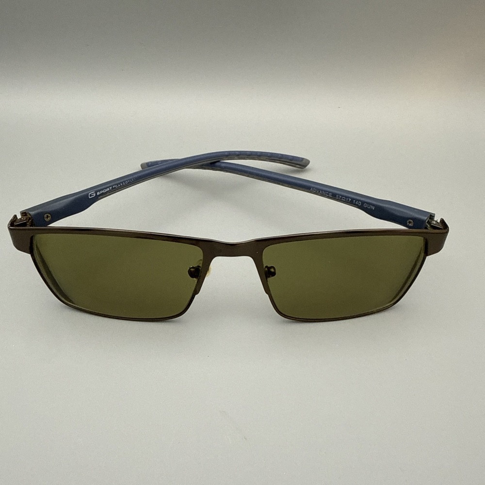 Gargoyles Sport "Advance" GenuinSunglasses GunMetal Metal Frame Green Polarized